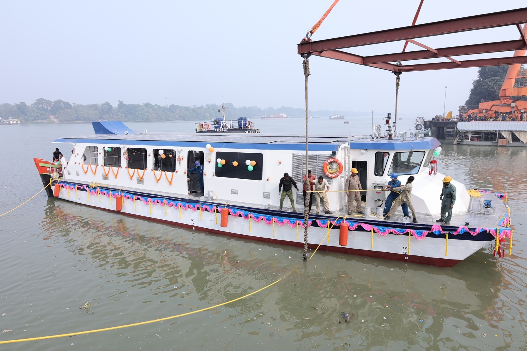 Indian Register of Shipping classed pioneering New Generation Electric Ferry launched by GRSE